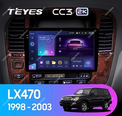 Штатная магнитола Teyes CC3 2K 360 6/128 Lexus LX470 J100 (1998-2003) F2