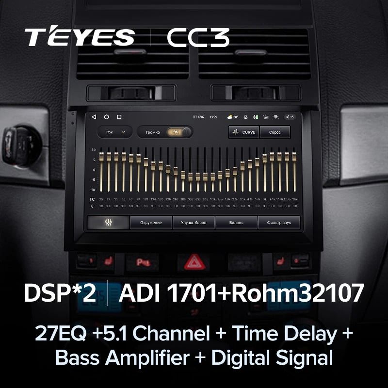 Штатная магнитола Teyes CC3 4/32 Volkswagen Touareg GP (2002-2010) F2
