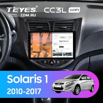 Штатная магнитола Teyes CC3L WiFi 2/32 Hyundai Solaris 1 (2010-2016) F2 (черный глянец)