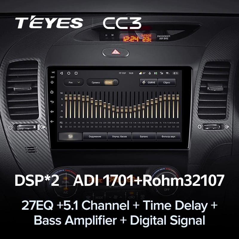Штатная магнитола Teyes CC3 4/32 Kia Cerato 3 YD (2013-2017) F1 Тип-AB
