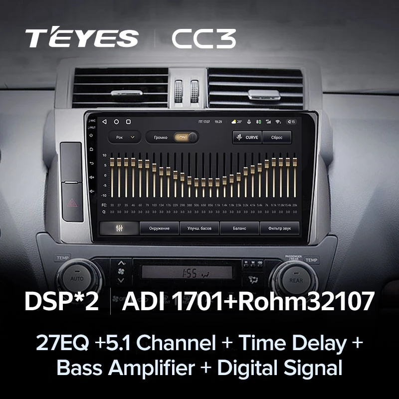 Штатная магнитола Teyes CC3 4/32 Toyota Land Cruiser Prado 150 (2013-2017)