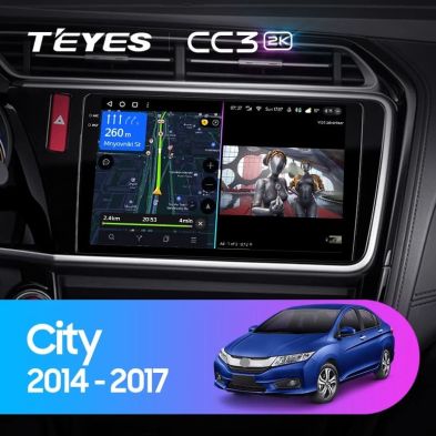 Штатная магнитола Teyes CC3 2K 4/32 Honda City (2014-2017) Тип-A
