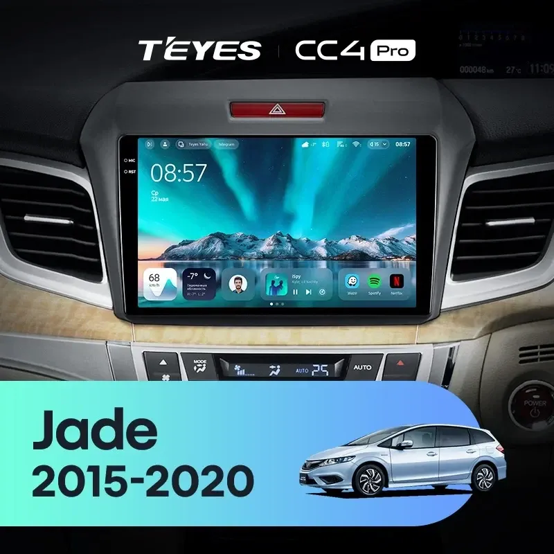 Штатная магнитола Teyes CC4 Pro 12/256 Honda Jade (2015-2020) Правый руль