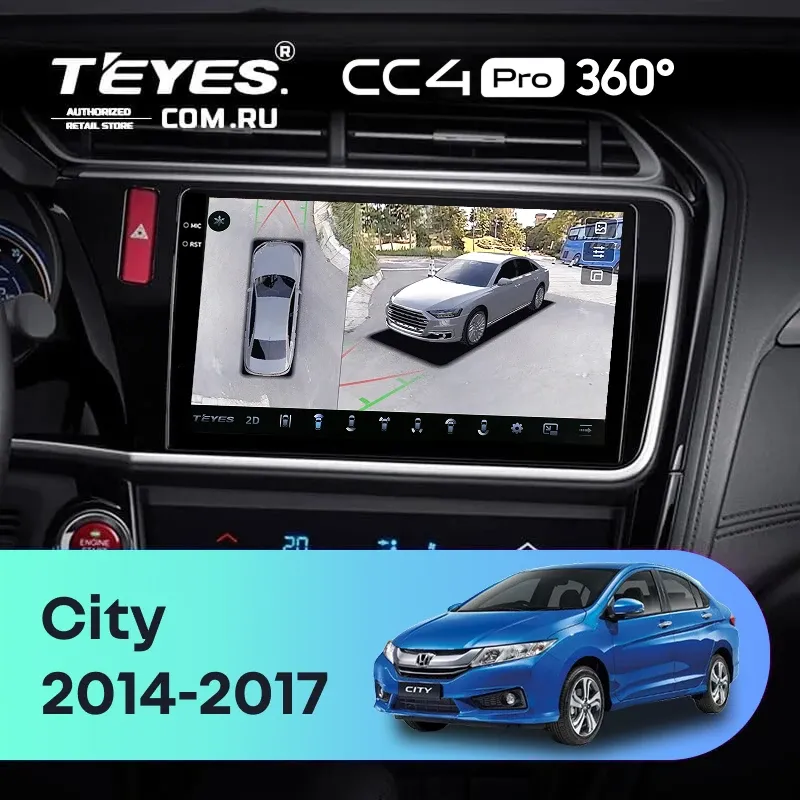 Штатная магнитола Teyes CC4 Pro 360 12/256 Honda City (2014-2017) Тип-B