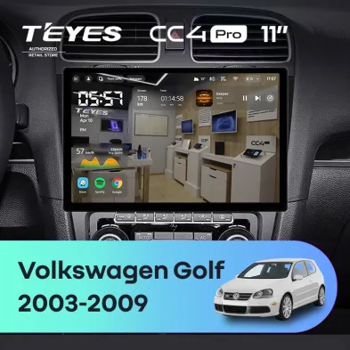 Штатная магнитола Teyes CC4 Pro 12/256 Volkswagen Golf (2003-2009) (11")