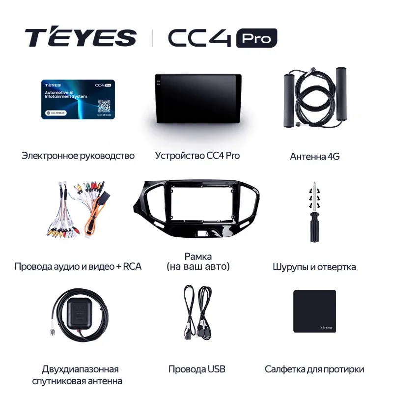 Штатная магнитола Teyes CC4 Pro 12/256 Toyota RAV4 5 XA50 (2018-2023) F2 Тип-B