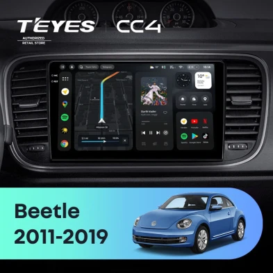 Штатная магнитола Teyes CC4 6/64 Volkswagen Beetle A5 (2011-2019) (10 inch Universal)