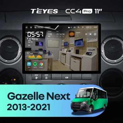 Штатная магнитола Teyes CC4 Pro 8/128 GAZ Gazelle Next (2013-2021) F3 (11")