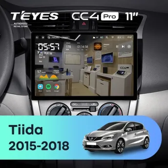 Штатная магнитола Teyes CC4 Pro 8/128 Nissan Tiida C13 (2015-2018) (11")