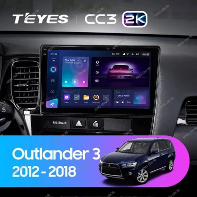 Штатная магнитола Teyes CC3 2K 4/32 Mitsubishi Outlander 3 (2012-2018) Тип-B