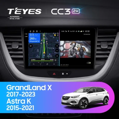 Штатная магнитола Teyes CC3 2K 4/64 Opel GrandLand X (2017-2023)