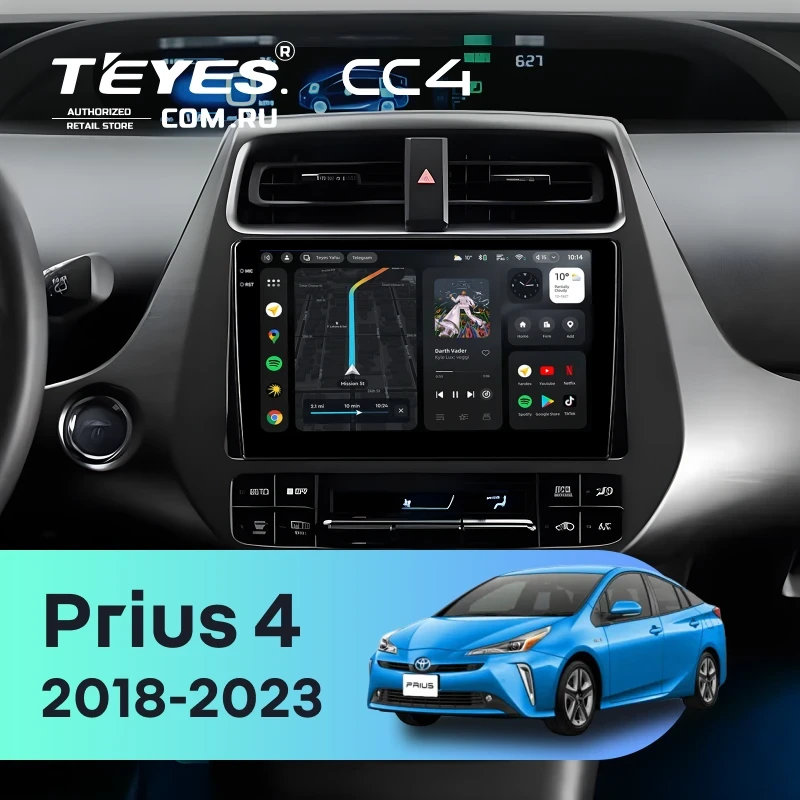 Штатная магнитола Teyes CC4 8/128 Toyota Prius 4 XW50 (2018-2023)