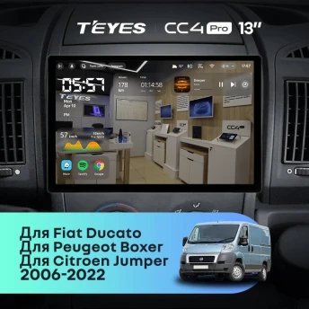 Штатная магнитола Teyes CC4 Pro 8/128 Citroen Jumper 2 (2006-2022) (13")