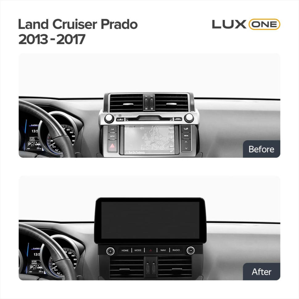 Переходная рамка Toyota Land Cruiser Prado 150 (2013-2017) F2 (12,3")