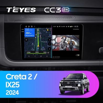 Штатная магнитола Teyes CC3 2K 360 6/128 Hyundai Creta 2 IX25 2024