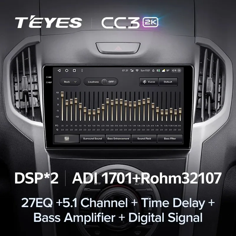 Штатная магнитола Teyes CC3 2K 6/128 Isuzu D-Max 2 (2012-2018)