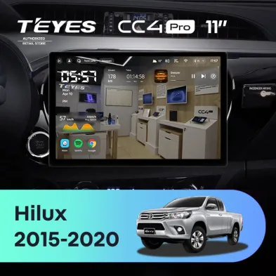 Штатная магнитола Teyes CC4 Pro 12/256 Toyota Hilux Pick Up (2015-2020) (11")