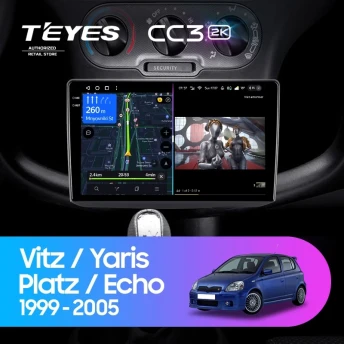 Штатная магнитола Teyes CC3 2K 360 6/128 Toyota Yaris (1999-2005) F1