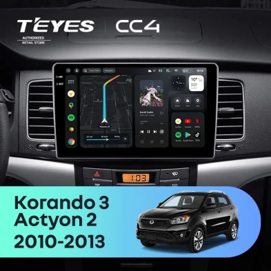 Штатная магнитола Teyes CC4 6/64 SsangYong Korando 3 Actyon 2 (2010-2013)
