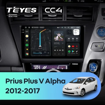 Штатная магнитола Teyes CC4 8/128 Toyota Prius Plus V Alpha (2012-2017) правый руль