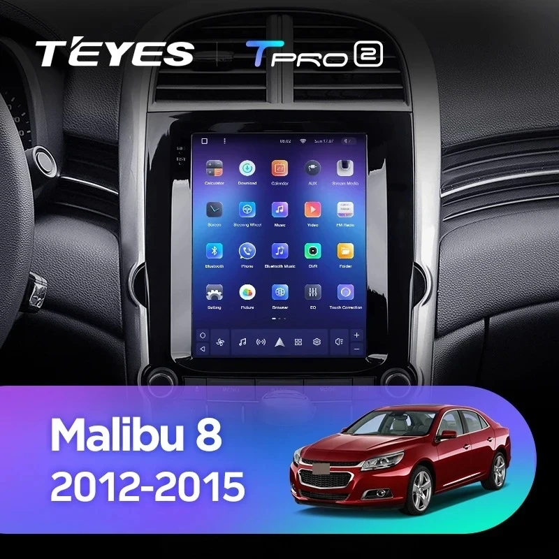 Штатная магнитола Tesla style Teyes TPRO 2 3/32 Chevrolet Malibu 8 (2012-2015) F2