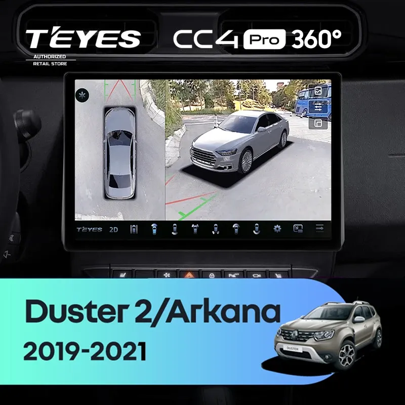 Штатная магнитола Teyes CC4 Pro 360 8/128 Renault Arkana (2019-2021) F2 (13")