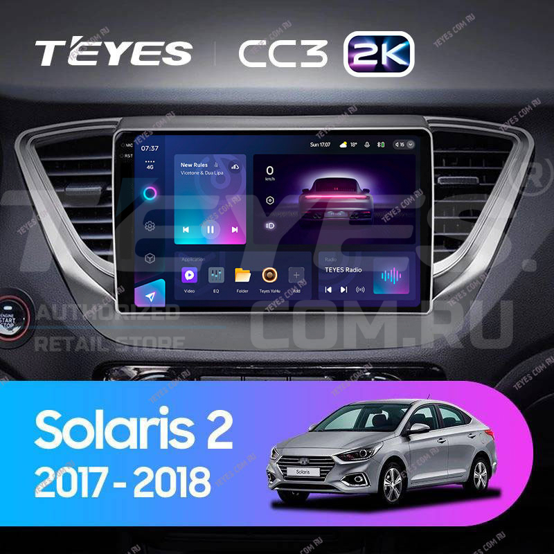 Магнитола для Hyundai Solaris 2 (2017-2020) на Android 9.0