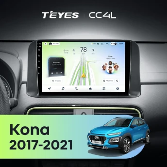 Штатная магнитола Teyes CC4L 6/64 Hyundai Kona (2017-2021)