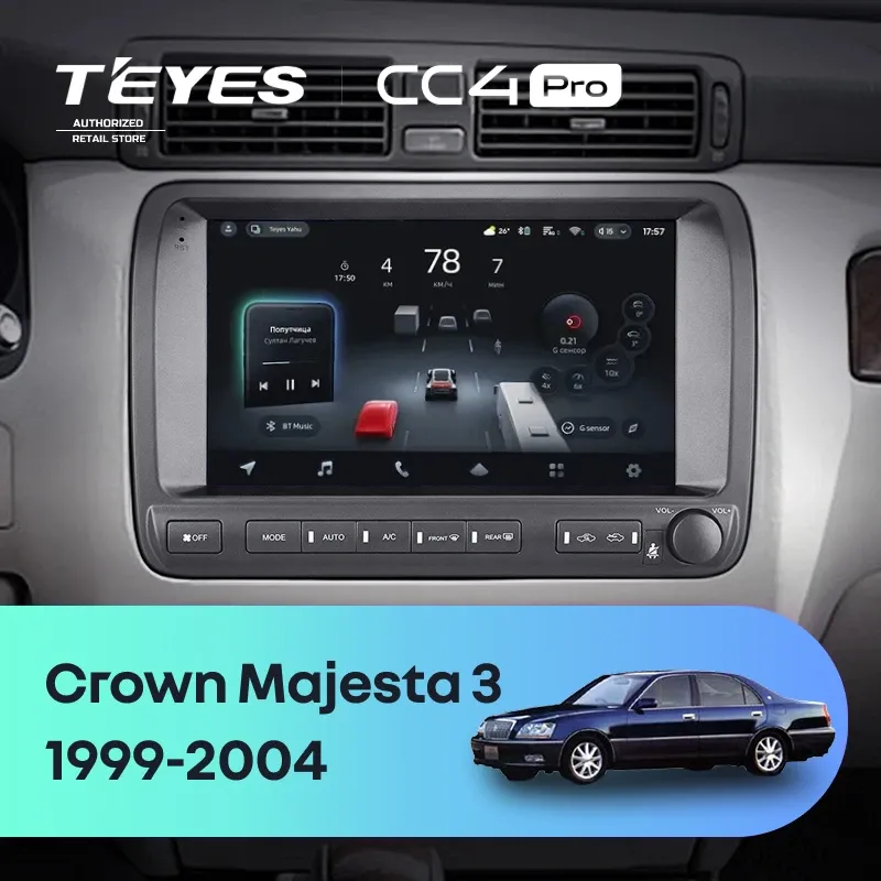 Штатная магнитола Teyes CC4 Pro 8/128 Toyota Crown Majesta 3 S170 (1999-2004)