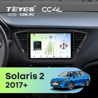 Штатная магнитола Teyes CC4L 6/64 Hyundai Solaris 2 (2017-2020) F3 (черный глянец) Тип-A