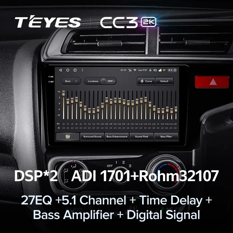 Штатная магнитола Teyes CC3 2K 360 6/128 Honda Fit 3 GP GK (2013-2020) Тип-A Правый руль