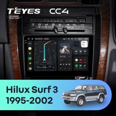 Штатная магнитола Teyes CC4 6/64 Toyota Hilux Surf 3 N180 (1995-2002 ) Правый руль