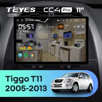 Штатная магнитола Teyes CC4 Pro 8/128 Chery Tiggo T11 1 (2005-2013) (11")
