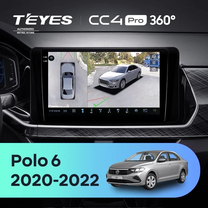 Штатная магнитола Teyes CC4 Pro 360 8/128 Volkswagen Polo Mk6 (2020-2022) F3