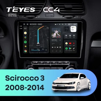 Штатная магнитола Teyes CC4 8/128 Volkswagen Scirocco (2008-2014) F1