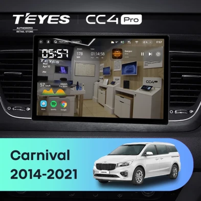 Штатная магнитола Teyes CC4 Pro 8/128 Kia Carnival YP (2014-2021) F1 Тип-B (13")