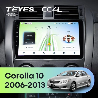 Штатная магнитола Teyes CC4L 6/64 Toyota Corolla 10 E140 E150 (2006-2013) Тип-A