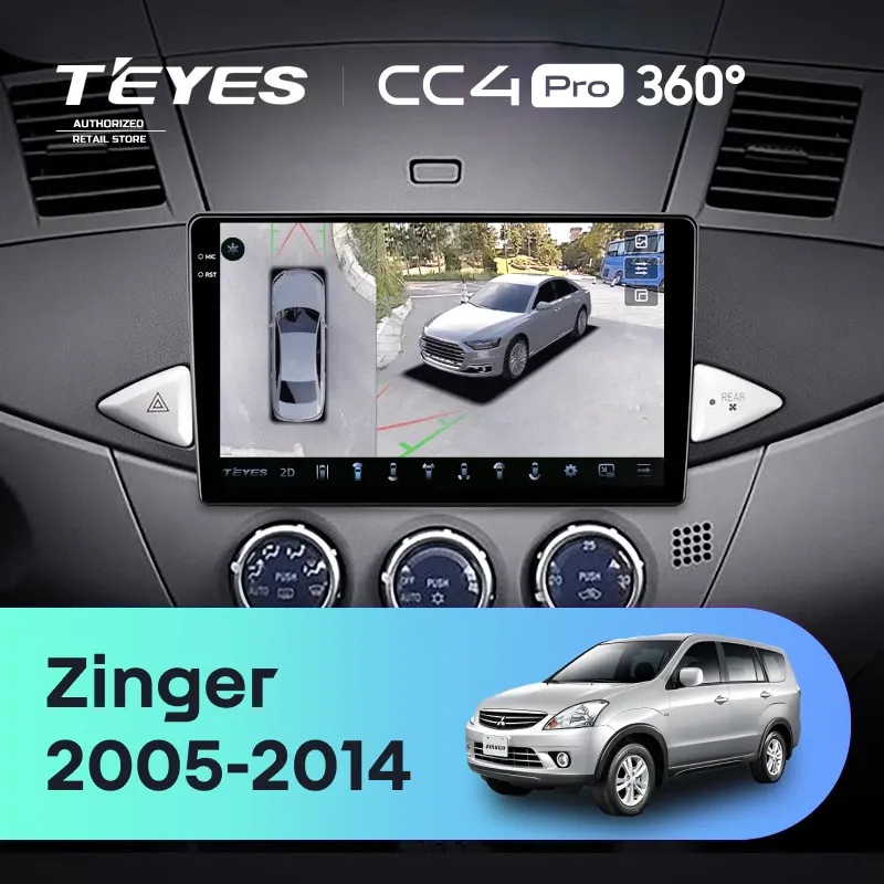 Штатная магнитола Teyes CC4 Pro 360 12/256 Mitsubishi Zinger (2005-2014)