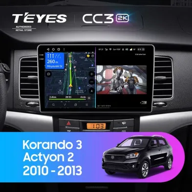 Штатная магнитола Teyes CC3 2K 360 6/128 SsangYong Korando 3 (2010-2013)