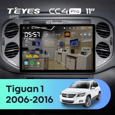 Штатная магнитола Teyes CC4 Pro 8/128 Volkswagen Tiguan 1 NF (2006-2016) F2 (11")