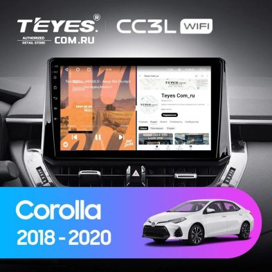 Штатная магнитола Teyes CC3L WiFi 2/32 Toyota Corolla 12 (2018-2020) Тип-A