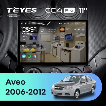 Штатная магнитола Teyes CC4 Pro 8/128 Chevrolet Aveo T250 (2006-2012) (11")