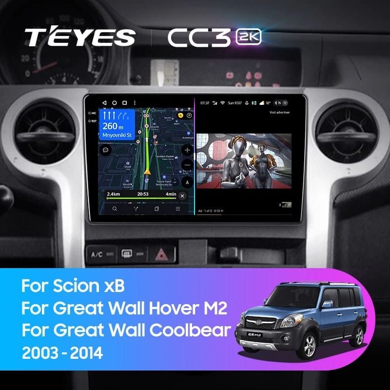 Штатная магнитола Teyes CC3 2K 360 6/128 Great Wall Hover M2 Coolbear (2009-2014)