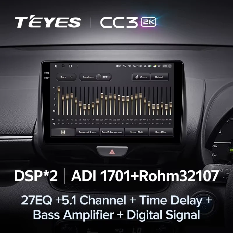 Штатная магнитола Teyes CC3 2K 6/128 Toyota Yaris (2020-2023) Правый руль