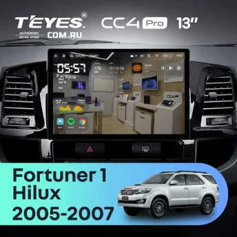 Штатная магнитола Teyes CC4 Pro 12/256 Toyota Fortuner (2005-2007) F2 (13")