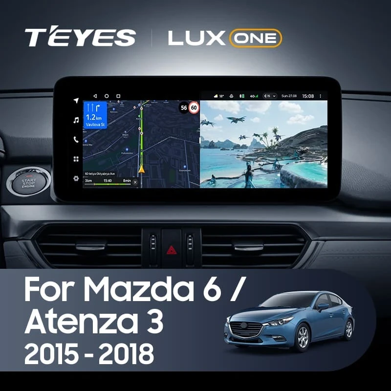 Штатная магнитола Teyes LUX ONE 360 6/128 Mazda 6 GJ GL (2015-2018) Тип-A