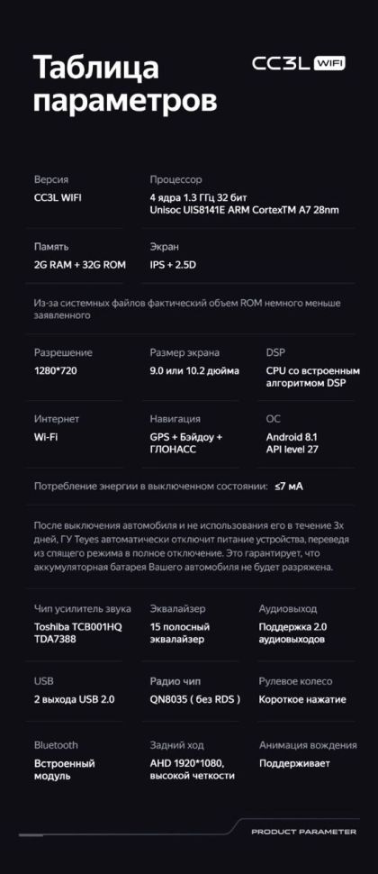 Штатная магнитола Teyes CC3L WiFi 2/32 Kia Rio 4 (2016-2019) Тип-B