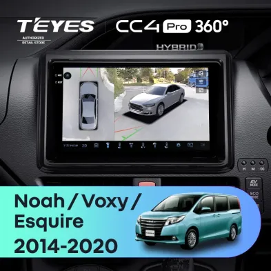 Штатная магнитола Teyes CC4 Pro 360 12/256 Toyota Noah R80 (2014-2020) Правый руль
