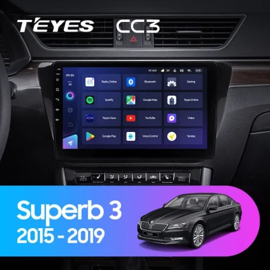 Штатная магнитола Teyes CC3 4/32 Skoda Superb 3 (2015-2019)