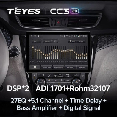 Штатная магнитола Teyes CC3 2K 4/32 Nissan X-Trail 3 T32 (2013-2022) F2 Тип-C (13")